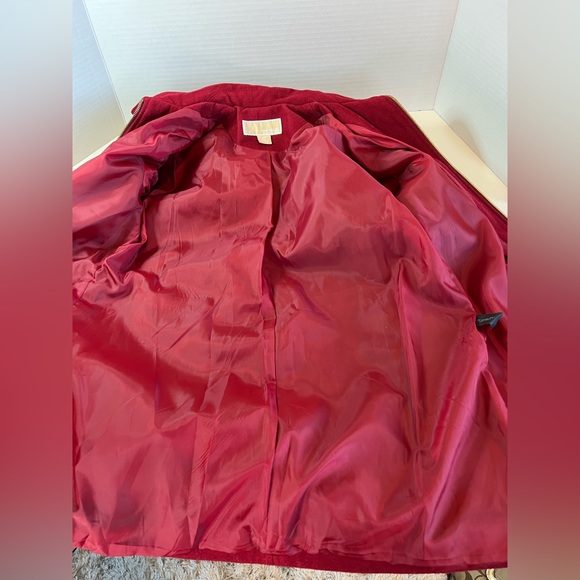 Michael Kors Red Wool Coat with Hood size 6P - Picture 13 of 14
